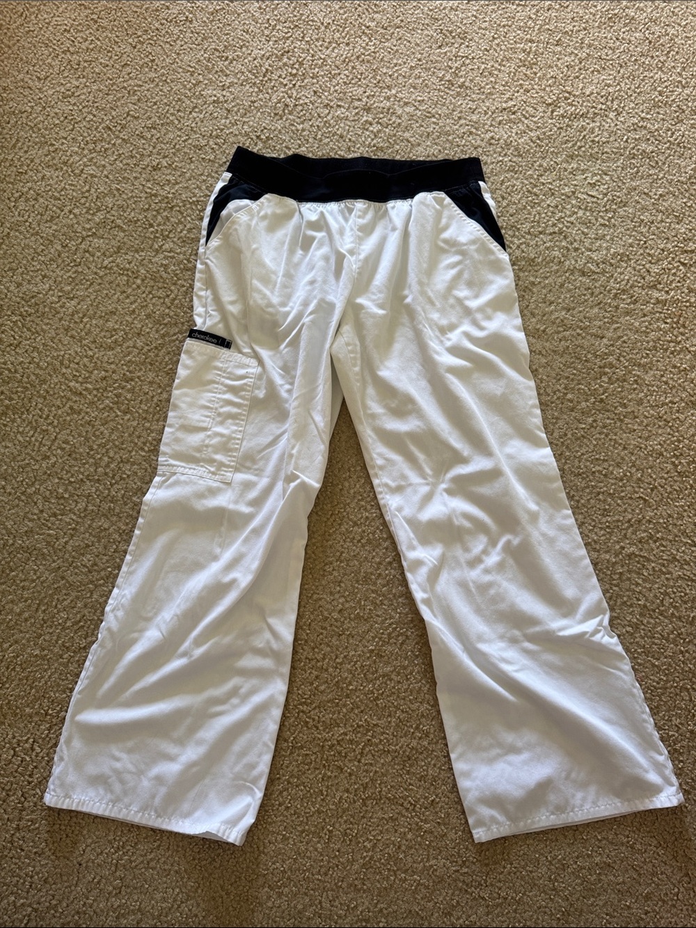 White scrub bottoms